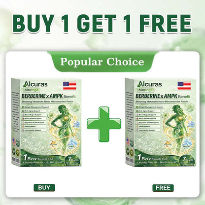 🔥Alcuras™ Moringa × Berberine × AMPK 8-Benefit Slimming & Metabolic Nano Microneedle Patch 🇺🇸  Just once a day · Visible changes in 7 days  ✅ For obesity, loose skin, diabetes, sleep apnea, joint issues, and more