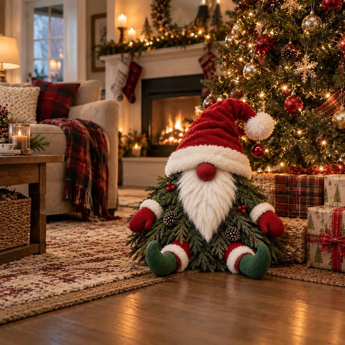 🔥HOT SALE🔥Sitting Christmas Evergreen Gnome Decor