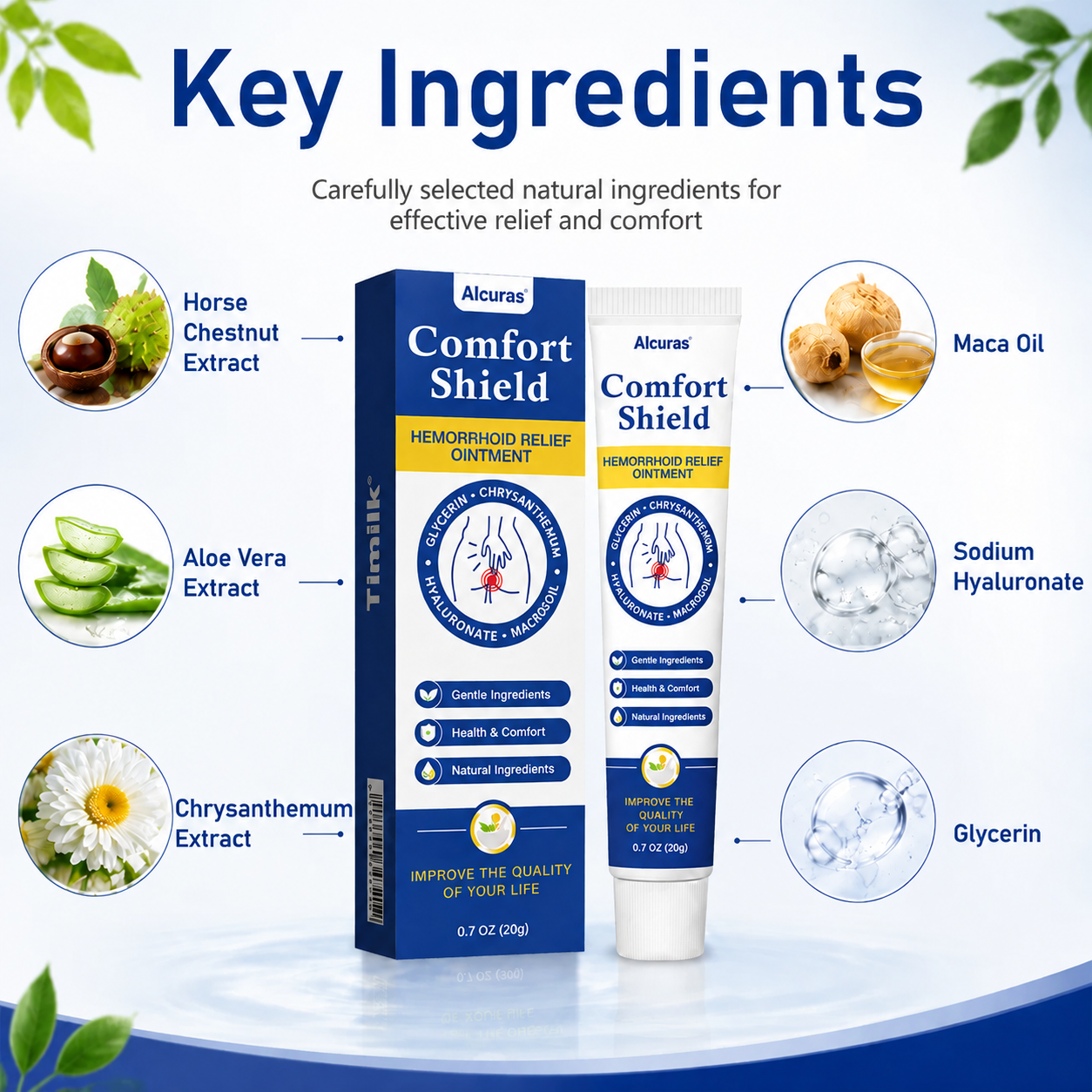 Alcuras® ComfortShield Hemorrhoid Relief Ointment